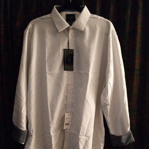 Calabrum London Mens Extra Large Button Down Microprint Pattern XL NWT
